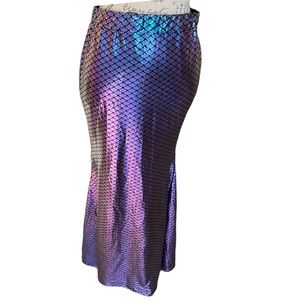 Mermaid Maxi Skirt Size L iridescent Blue Purple